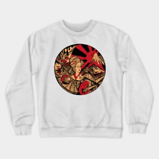 Red and Cream Dreaming of Japan Crewneck Sweatshirt